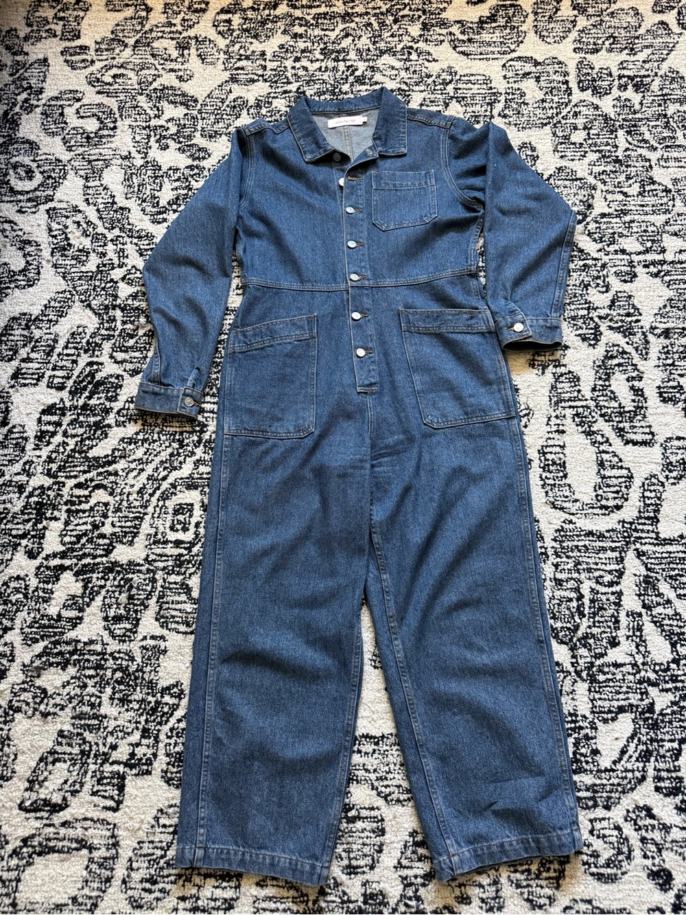Lisa Says Gah Farrah Denim Utility Jumpsuit - Classic Blue